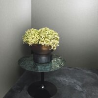 Vliestapete mit gl&auml;nzendem Hammerschlag Motiv grau,...