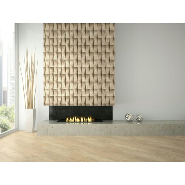 Vliestapete in beige Putzoptik Illusion 3D-Optik Streifen Modern Industrial-Look (81648)