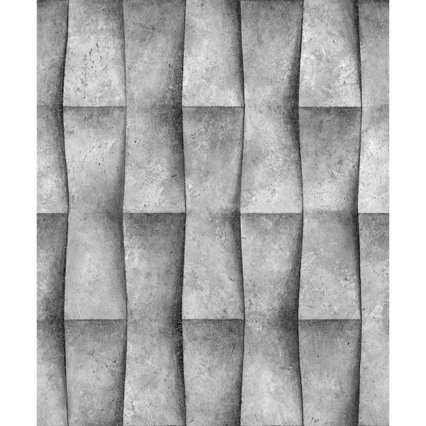 Vliestapete in grau Putzoptik Illusion 3D-Optik Streifen Modern Industrial-Look (81649)