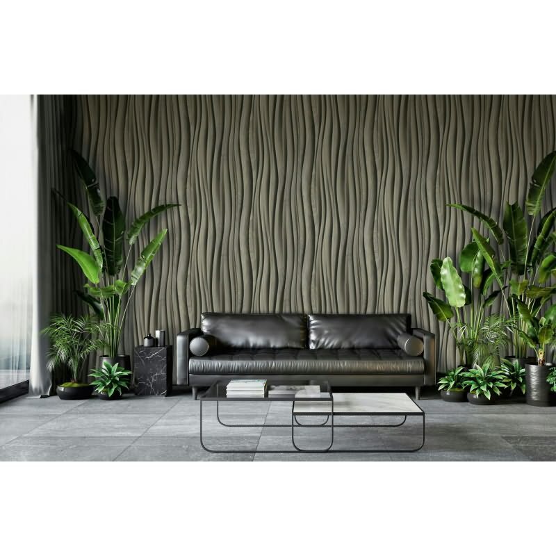 Vliestapete in beige, braun Putzoptik Illusion 3D-Optik Modern (81665)