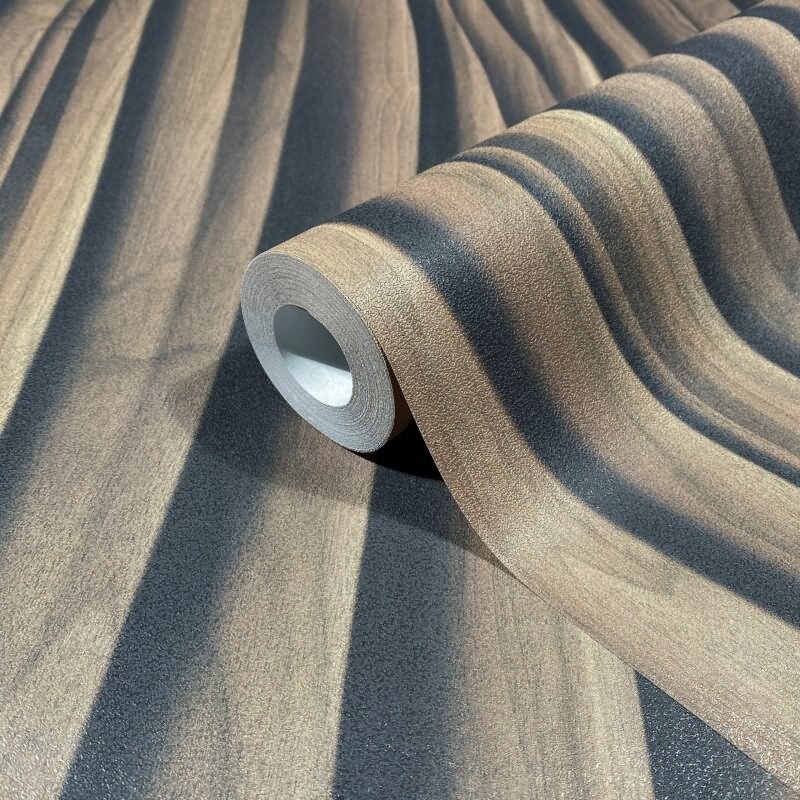Vliestapete in braun 3D-Effekt Holzoptik Paneel 3D-Optik Modern (81668)