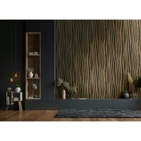 Vliestapete in braun 3D-Effekt Holzoptik Paneel 3D-Optik...