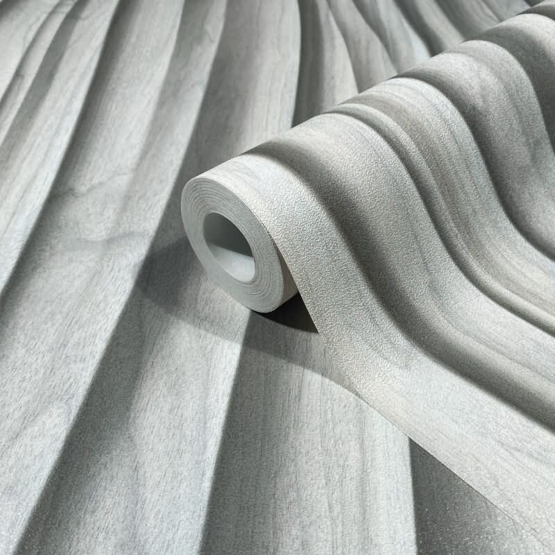Vliestapete in weiß, grau 3D-Effekt Holzoptik Paneel 3D-Optik Modern (81669)