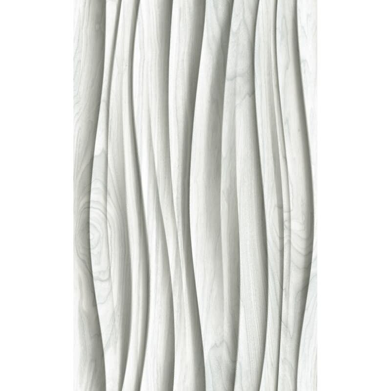 Vliestapete in weiß, grau 3D-Effekt Holzoptik Paneel 3D-Optik Modern (81669)