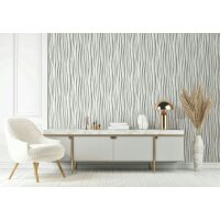 Vliestapete in wei&szlig;, grau 3D-Effekt Holzoptik...