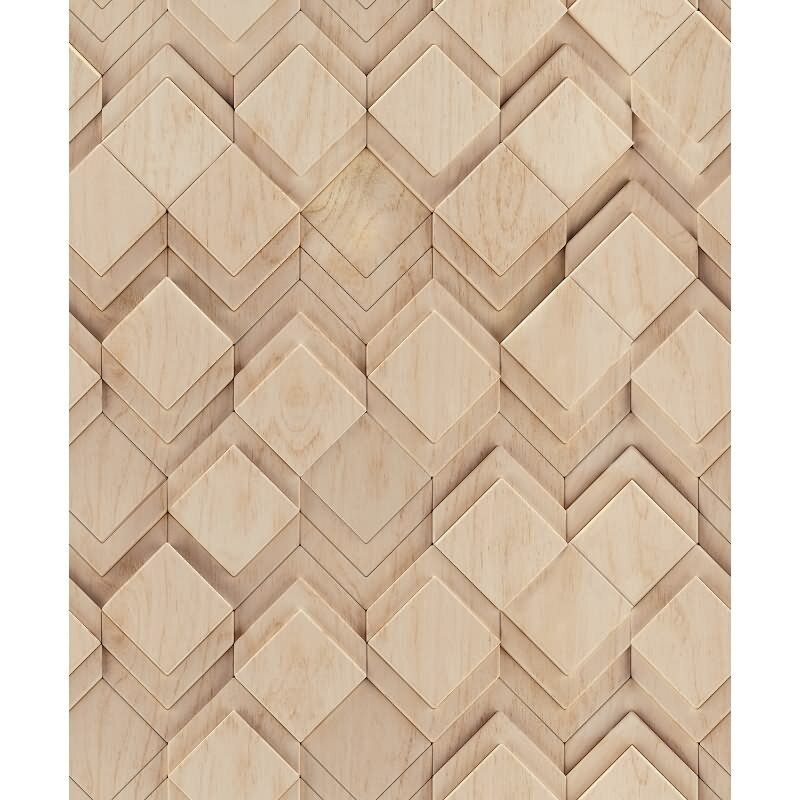 Vliestapete in beige Rauten Illusion 3D-Optik Modern (81675)