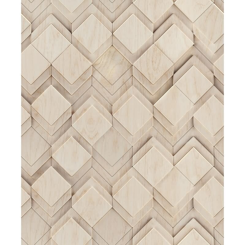Vliestapete in beige, grau Rauten Illusion 3D-Optik Modern (81677)