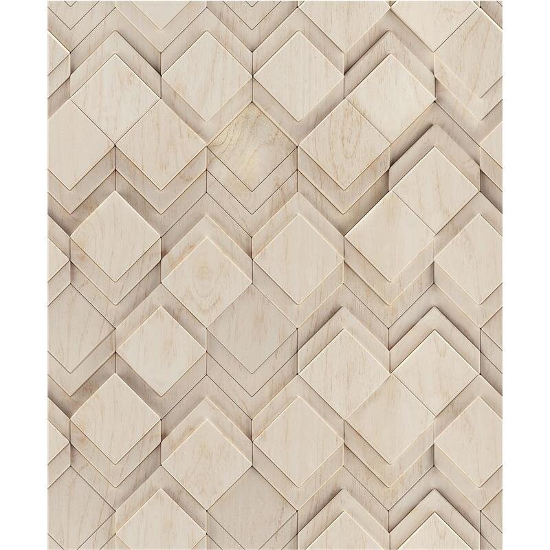 81677 Vliestapete beige grau Rauten Illusion 3D-Optik modern geometrisch Novamur