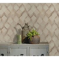 Vliestapete in beige, grau Rauten Illusion 3D-Optik...