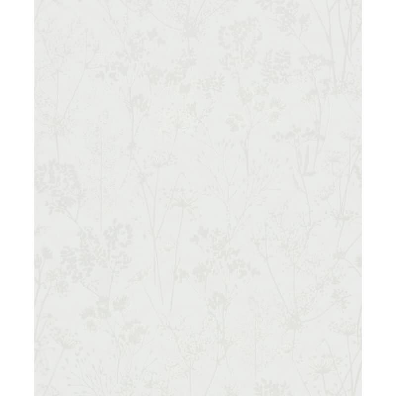 Vliestapete in weiß Blattmotiv Blätteroptik Floral Natur (82462)