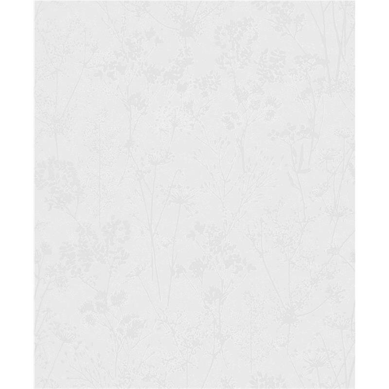 Vliestapete in weiß Blattmotiv Blätteroptik Floral Natur (82462)