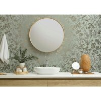 Vliestapete in gr&uuml;n, gold Blattmotiv...