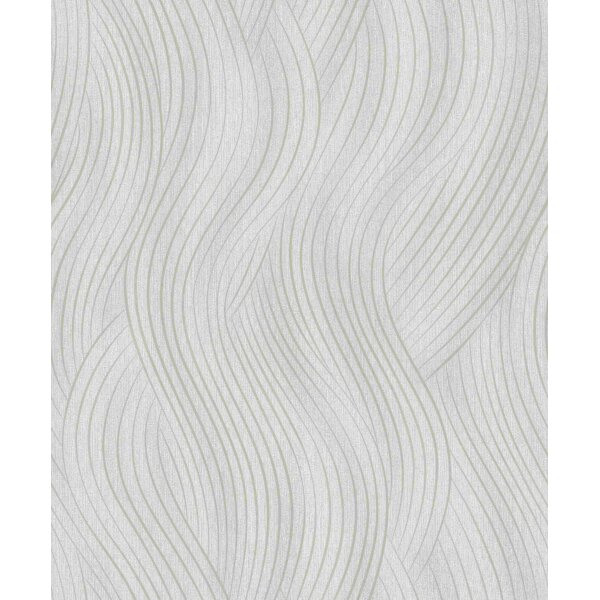 Vliestapete in beige, grau Wellenoptik Struktur Grafisch Modern (82475)