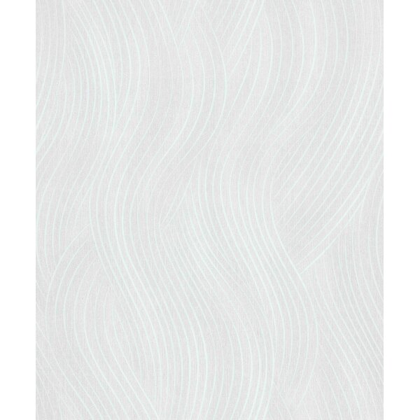 Vliestapete in weiß Wellenoptik Struktur Grafisch Modern (82476)