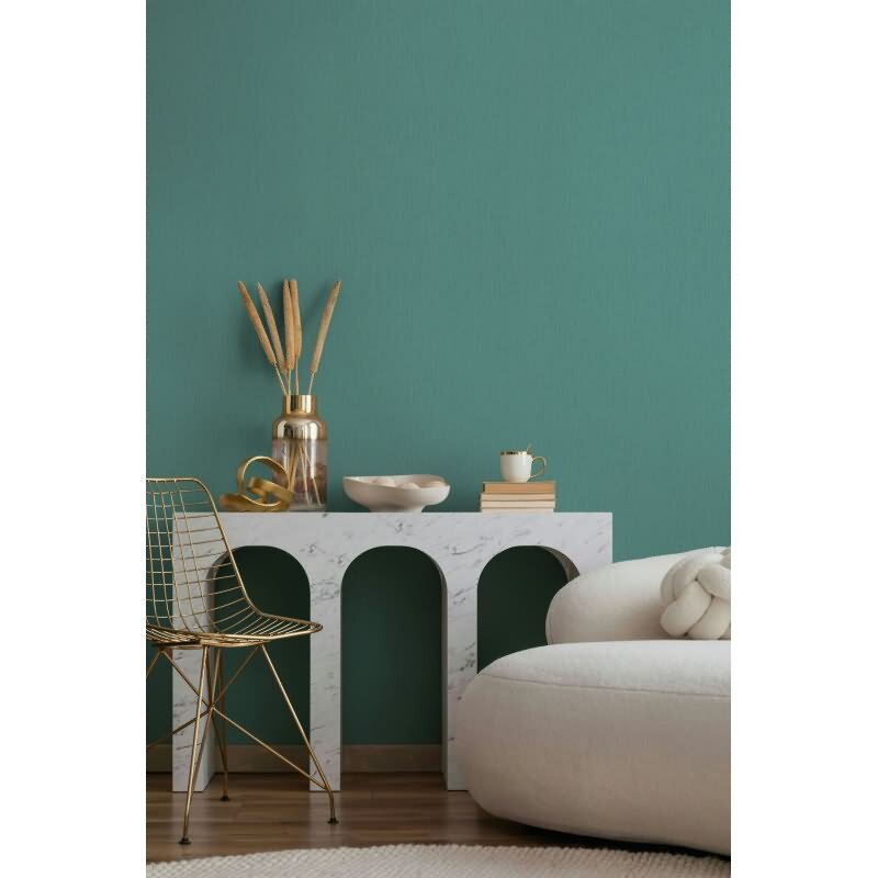 Vliestapete in grün Struktur Uni Modern (82484)