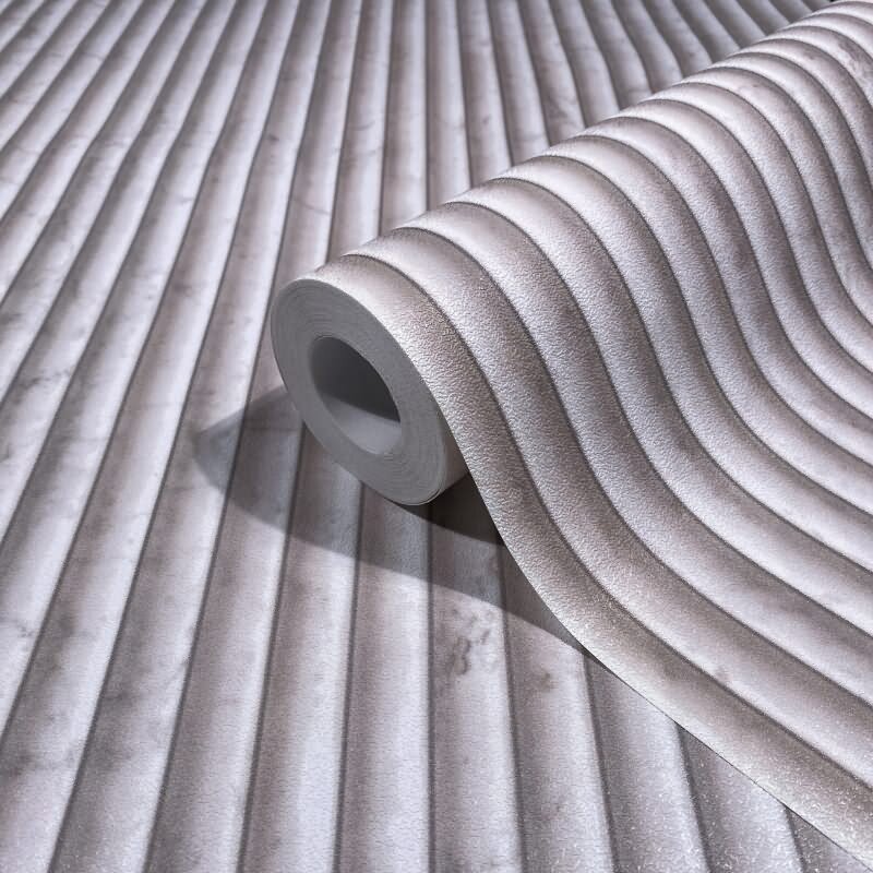 Vliestapete in beige, grau Marmoroptik Stein Paneel Streifen Klassisch (89004)