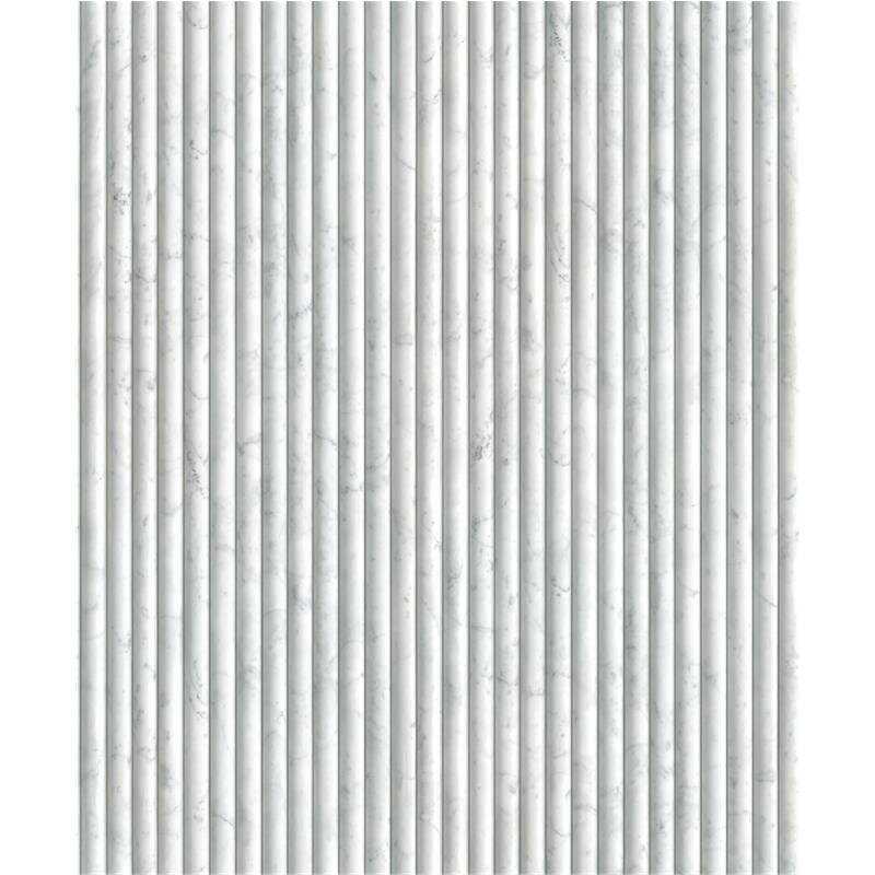 Vliestapete in grau Marmoroptik Stein Paneel Streifen Klassisch (89005)