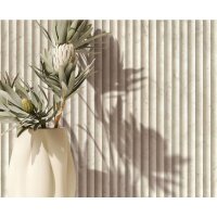Vliestapete in beige Marmoroptik Stein Paneel Streifen...