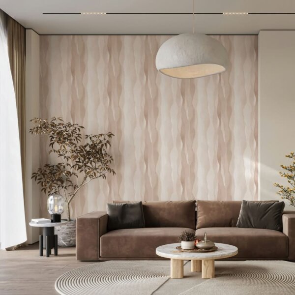 Vliestapete in Beige Grau Abstrakte Streifenoptik Grafisch Modern für Wohnzimmer Schlafzimmer Küche (81636)
