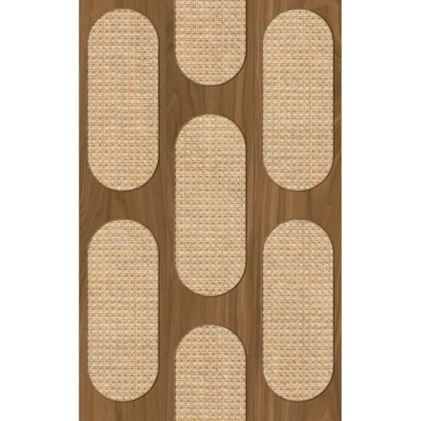 Vliestapete in Braun Beige Holzoptik Gewebestruktur Holz Geometrisch für Wohnzimmer Schlafzimmer Küche (81637)