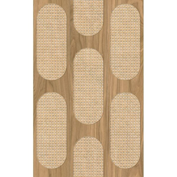 Vliestapete in Grau Braun Holzoptik Gewebestruktur Holz Geometrisch für Wohnzimmer Schlafzimmer Küche (81638)