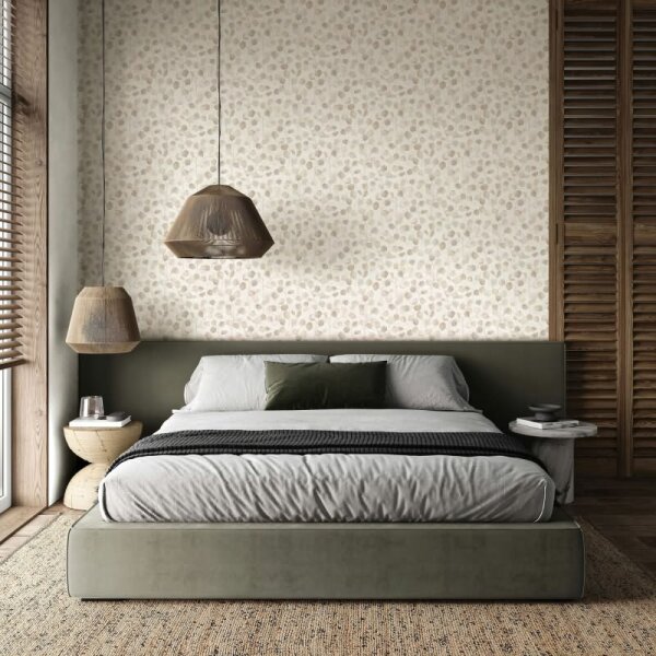 Vliestapete in Grau Blätter Blattoptik Floral Natur für Wohnzimmer Schlafzimmer Küche (81641)