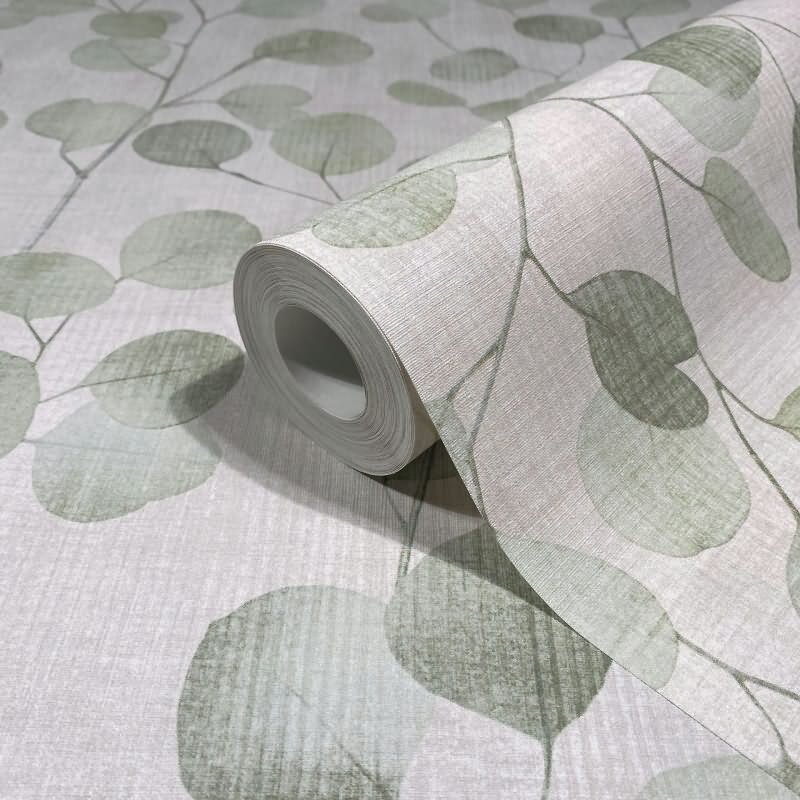 Vliestapete in Grün Blätter Blattoptik Floral Natur für Wohnzimmer Schlafzimmer Küche (81642)