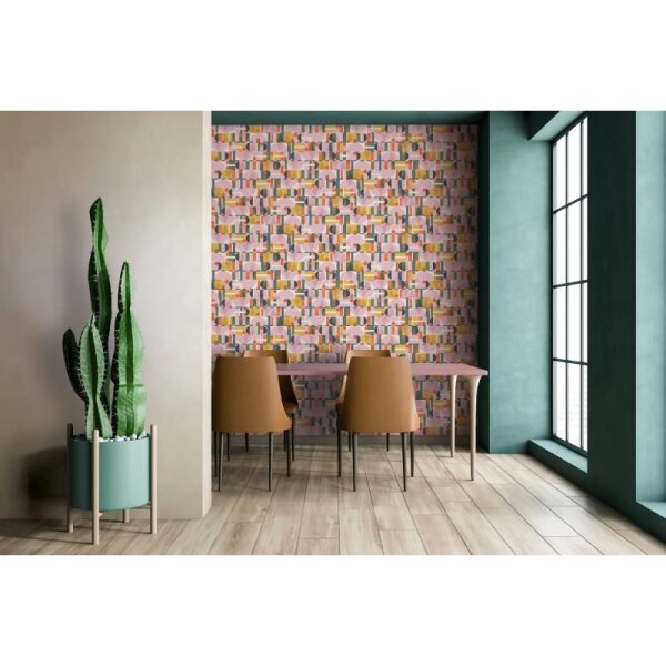 Vliestapete in Bunt Moderne Formen Grafisch Geometrisch für Wohnzimmer Schlafzimmer Küche (81645)