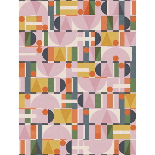 Vliestapete in Bunt Moderne Formen Grafisch Geometrisch für Wohnzimmer Schlafzimmer Küche (81645)