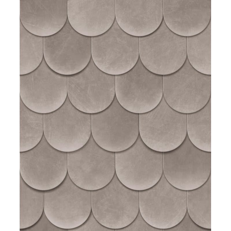 Vliestapete in Grau 3D-Optik Schuppenoptik vintage used look Geometrisch für Wohnzimmer Schlafzimmer Küche (81655)