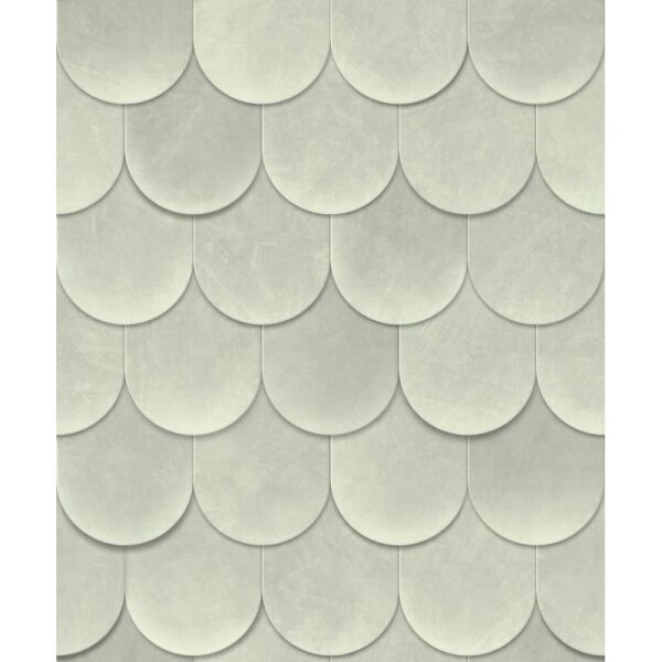 Vliestapete in Grün 3D-Optik Schuppenoptik vintage used look Geometrisch für Wohnzimmer Schlafzimmer Küche (81657)