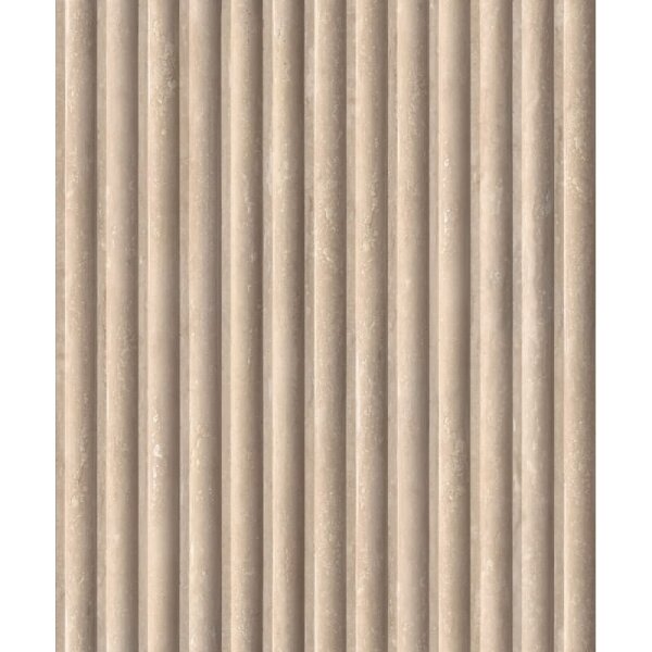 Vliestapete in Braun 3D-Optik Akustikpaneel Optik Holz Streifen Klassisch für Wohnzimmer Schlafzimmer Küche (81694)