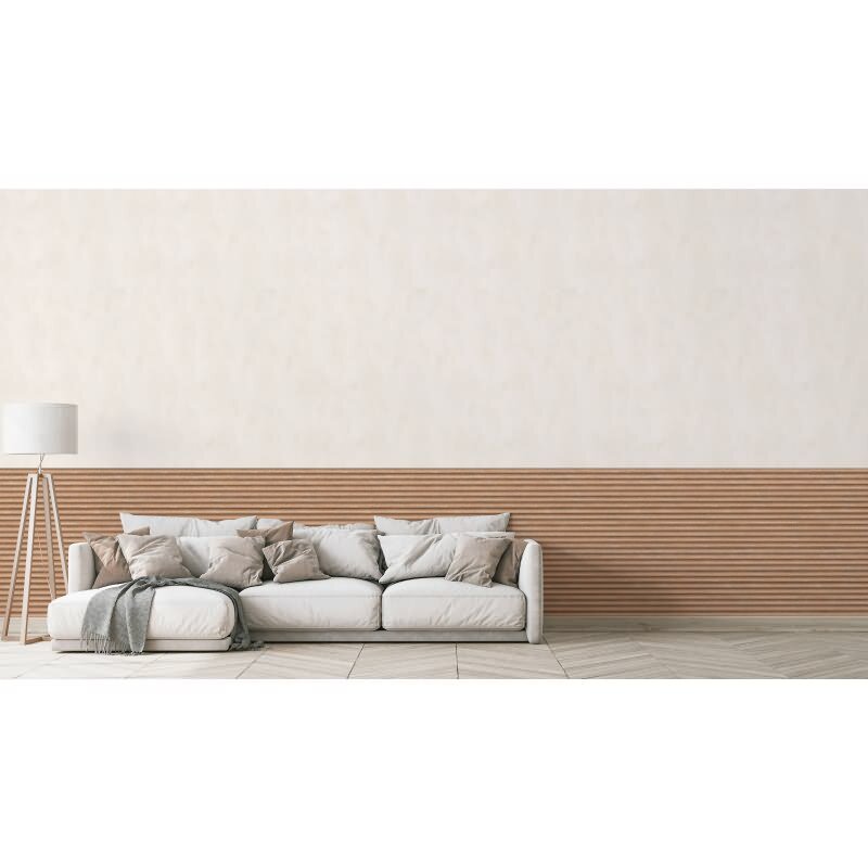 Vliestapete in Braun Beige 3D-Optik Akustikpaneel Optik Holz Streifen Klassisch für Wohnzimmer Schlafzimmer Küche (81698)