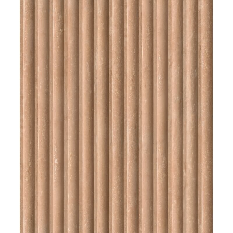 Vliestapete in Braun Beige 3D-Optik Akustikpaneel Optik Holz Streifen Klassisch für Wohnzimmer Schlafzimmer Küche (81698)