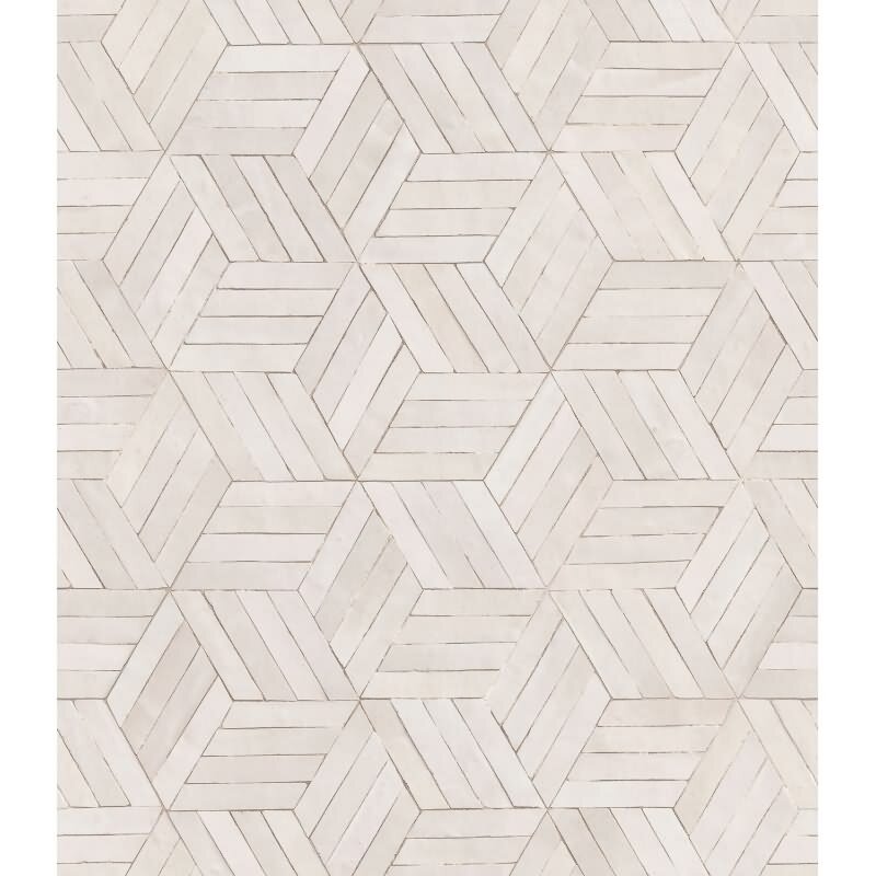 Vliestapete in Grau 3D-Optik Holzoptik Geometrisch für Wohnzimmer Schlafzimmer Küche (81699)