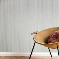 Vliestapete in Wei&szlig; Beige Streifen und Linien...