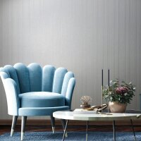 Vliestapete in Wei&szlig; Streifen und Linien Tapete...