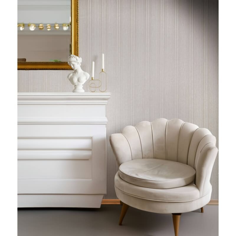 Vliestapete in Beige Streifen und Linien Tapete Streifen Klassisch für Wohnzimmer Schlafzimmer Küche (82446)