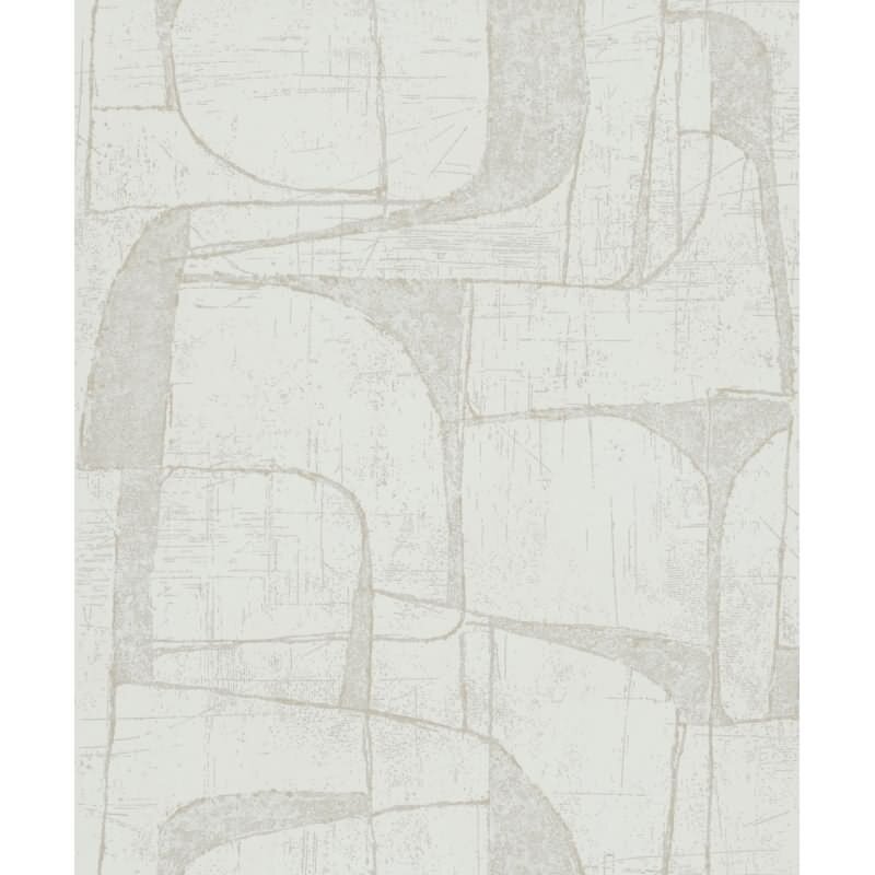 Vliestapete in Beige Glänzend Geometrische Formen Grafisch Modern für Wohnzimmer Schlafzimmer Küche (82450)