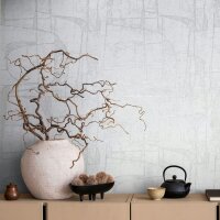 Vliestapete in Wei&szlig; Gl&auml;nzend Geometrische...