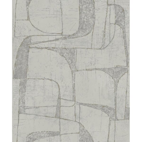 Vliestapete in Beige Glänzend Geometrische Formen Grafisch Modern für Wohnzimmer Schlafzimmer Küche (82453)