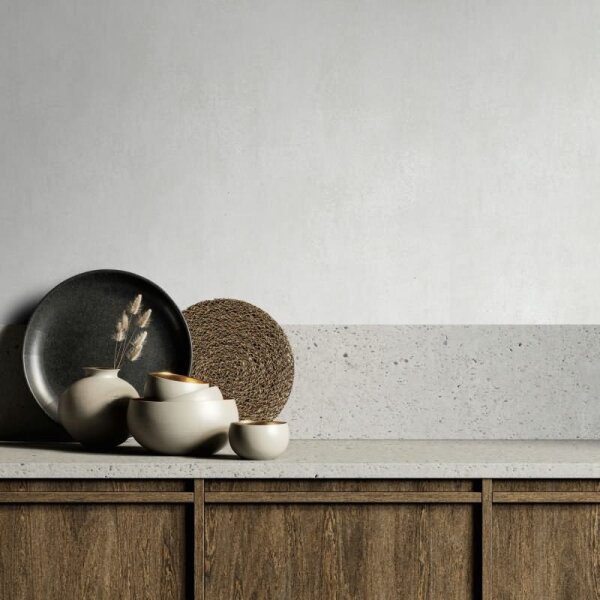 Vliestapete in Grau Betonoptik Used-Look Uni für Wohnzimmer Schlafzimmer Küche (82469)