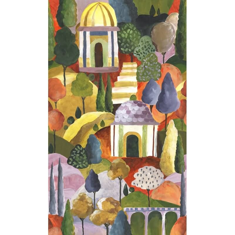 Fototapete in Bunt 3D-Optik Akustikpaneel Optik Holz Grafisch Modern für Wohnzimmer Schlafzimmer Küche (81664)