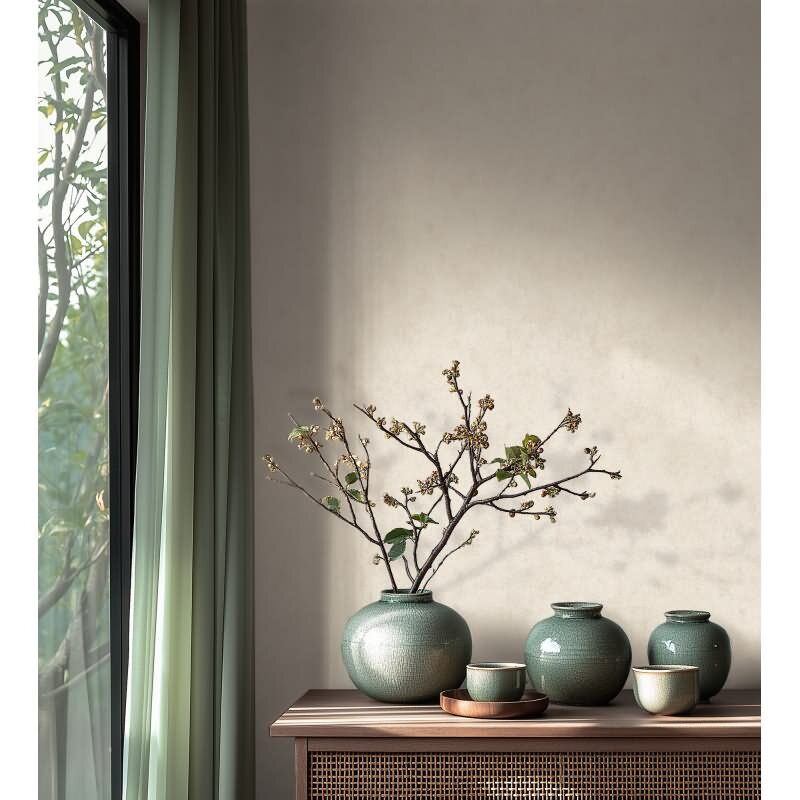 Vliestapete Putzoptik Creme moderne Struktur-Tapete Betonoptik (369247)