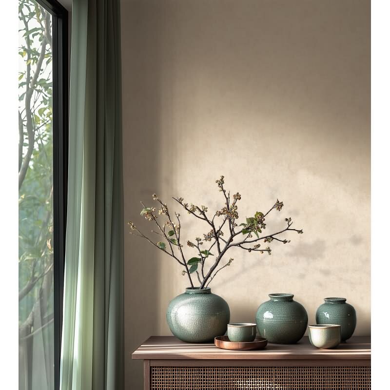 Tapete Betonoptik Sand-Beige Vliestapete Putzoptik modern (369249)