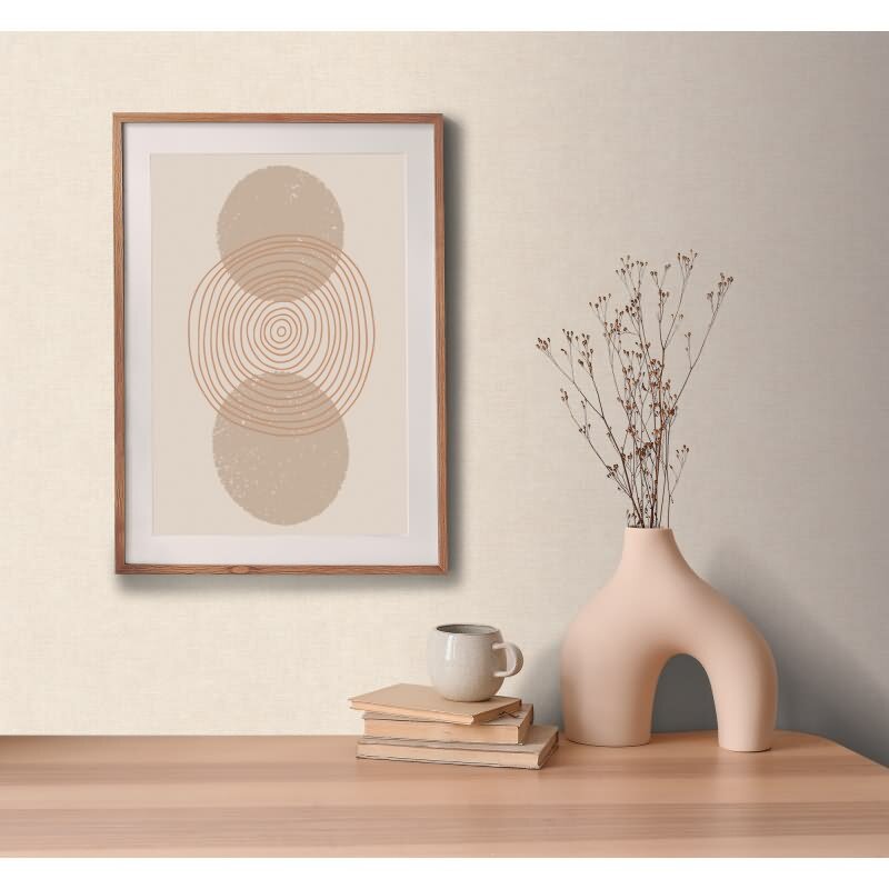 Strukturtapete Leinenoptik Beige Vliestapete mit feiner Stoffoptik (395652)