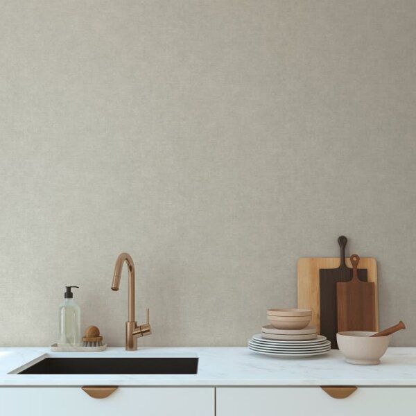 Unitapete Stoffoptik Salbeigrün Einfarbige Vliestapete mdoern (395658)