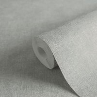 Uni-Tapete Leinenoptik Grau Einfarbige skandinavische...