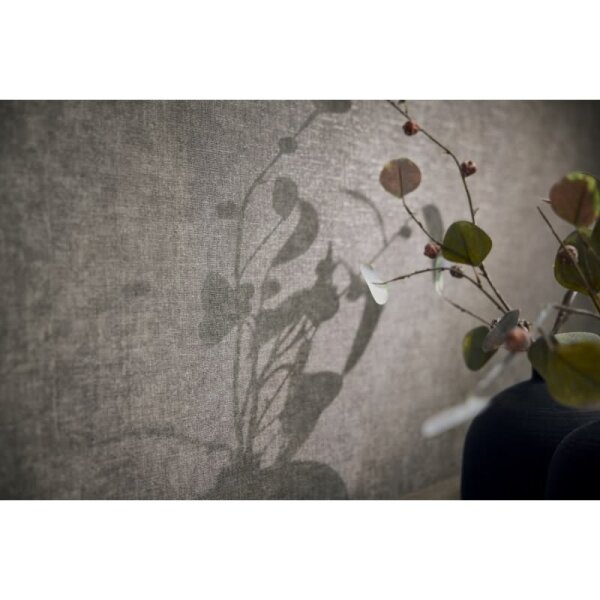 Uni-Tapete Stoffoptik Anthrazit Dunkle hochwertige moderne Vliestapete (395661)