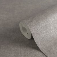 Uni-Tapete Stoffoptik Anthrazit Dunkle hochwertige...